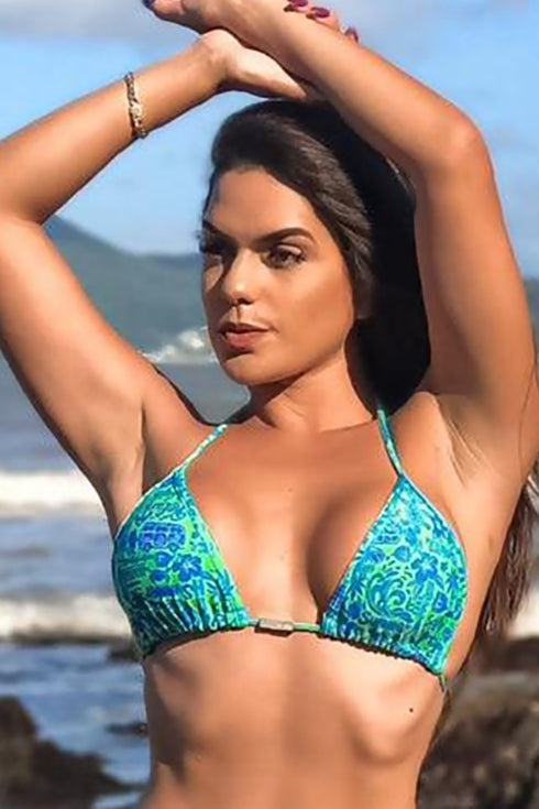 Top de Biquíni Triângulo com Acolchoamento Removível