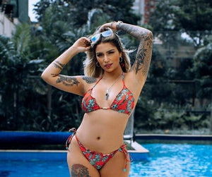BIKINI SET RUFFLE WITH LACES