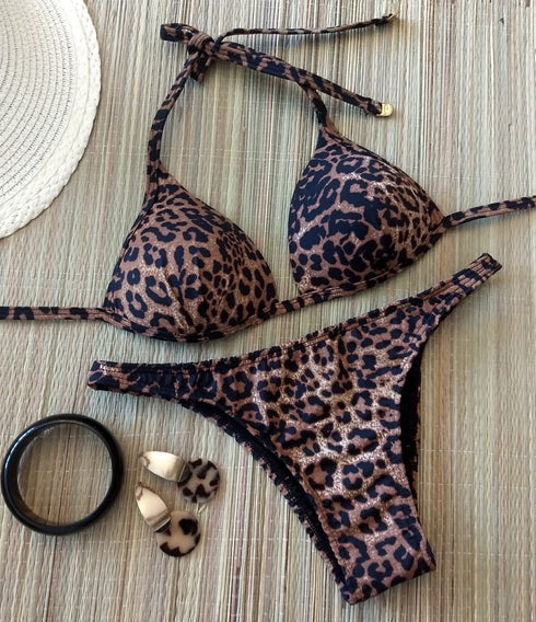 CONJUNTO DE BIQUINI RESORT COM TOP TRIÂNGULO Acolchoado
