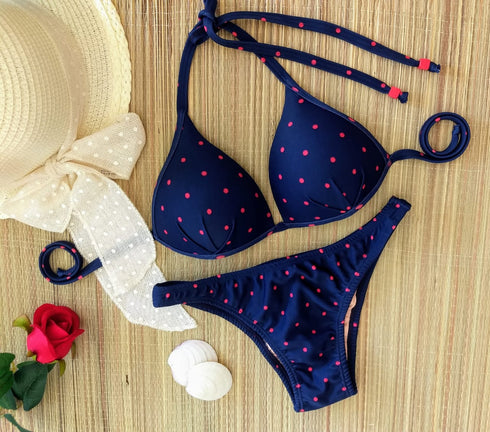 CONJUNTO DE BIQUINI RESORT COM TOP TRIÂNGULO Acolchoado