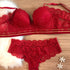 Brazilian Structured Cropped Lingerie Set in Lace and Mesh