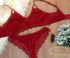 Brazilian Romantic non Padded Mesh and Lace Lingerie Set