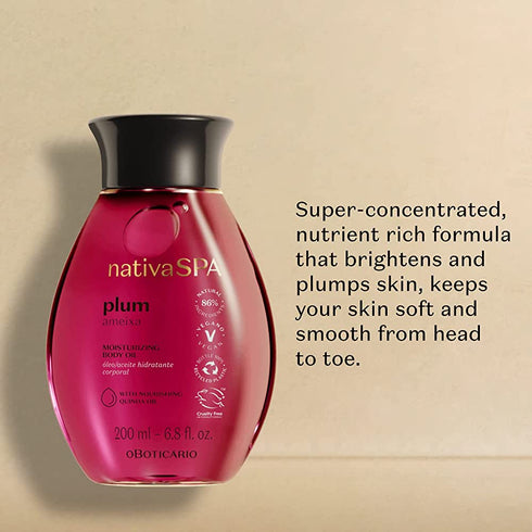 Nativa Spa Óleo Corporal Ameixa, 200ml