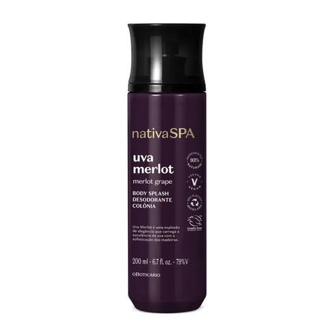 O Boticário Nativa Spa Merlot Grape Body Splash Eau de Toilette 200ml
