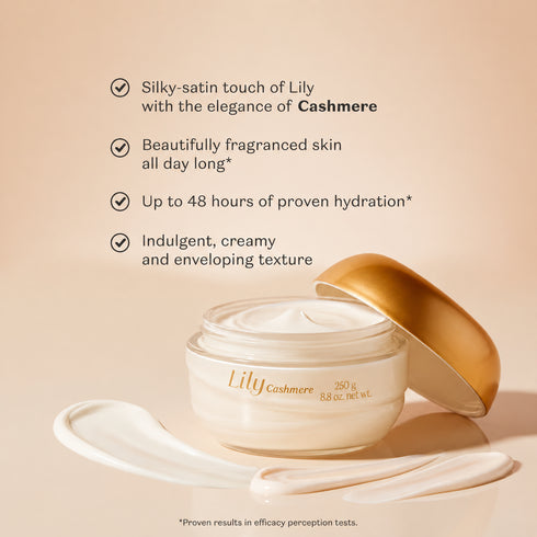 O Boticário Lily Cashmere Satin Moisturising Deodorant Body Cream 250g