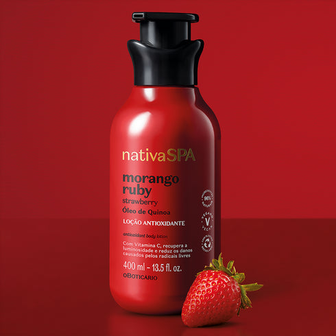 O Boticário Nativa Spa Strawberry Ruby Moisturizing Body Lotion 400ml