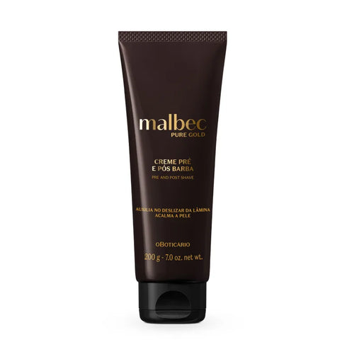 O Boticário Malbec Pure Gold Pre and Post-Shave Cream 200g