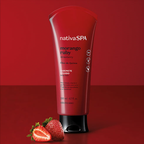 O Boticário Nativa Spa Body Liquid Soap Strawberry Ruby, 200ml