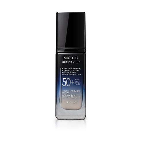 O Boticário Make B. Retinol³ H+ SPF 50 Liquid Foundation 26g