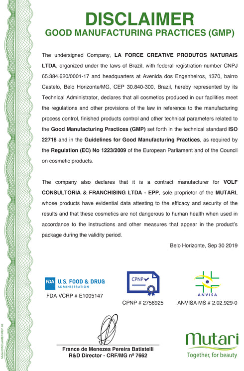 Mutari Progress Brazilian Keratin Hair Treatment Blow Dry Straightening Reconstructor 1L