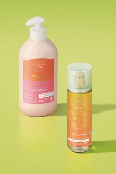 O Boticário Cuide-se Bem Pessegura Gift Set (Lotion 400ml and Body Splash 200ml)