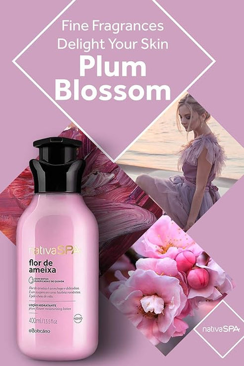 O Boticário Nativa Spa Plum Blossom Moisturizing Deodorant Lotion 400ml