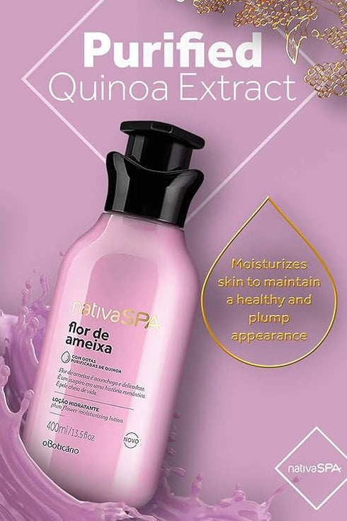 O Boticário Nativa Spa Plum Blossom Moisturizing Deodorant Lotion 400ml