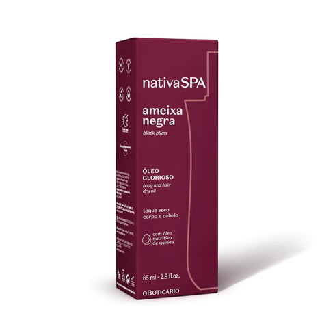 O Boticário Nativa SPA Black Plum Glorioso Oil For Body And Hair 85ml