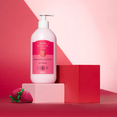 O Boticário Cuide-se Bem Strawberry and Milk Moisturising Deodorant Body Lotion 400ml