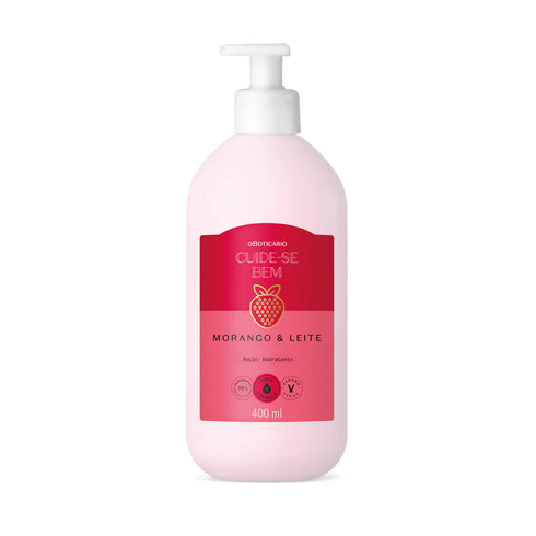 O Boticário Cuide-se Bem Strawberry and Milk Moisturising Deodorant Body Lotion 400ml