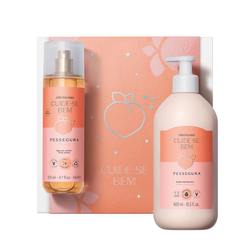 O Boticário Cuide-se Bem Pessegura Gift Set (Lotion 400ml and Body Splash 200ml)