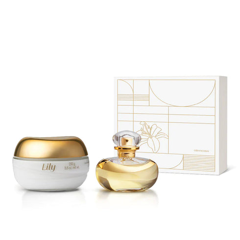 O Boticário Lily Kit: Eau De Parfum 75ml + Satin Cream Body Deodorant 250g