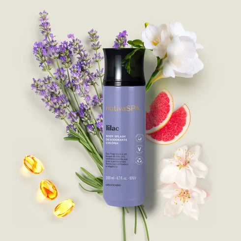 o Boticário Nativa Spa Lilac Body Splash Deodorant Cologne 200ml