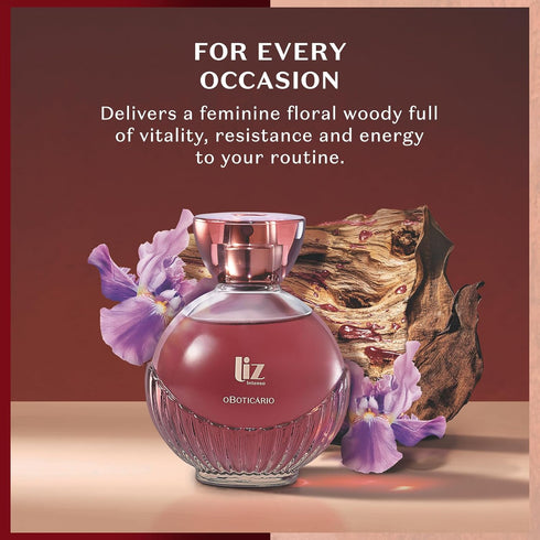 O Boticário Liz Intenso Eau de Toilette Fragrance for Women, Amber Woody Intense