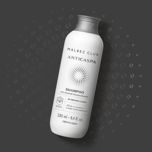 O Boticário Malbec Club Shampoo Anticaspa 2X 250ml