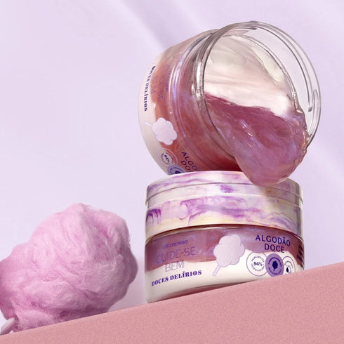 O Boticário Cuide-se Bem Algodão Doce (Cotton Candy) Duo Moisturising Body Cream 200g
