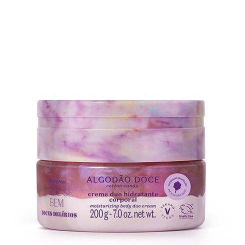 O Boticário Cuide-se Bem Algodão Doce (Cotton Candy) Duo Moisturising Body Cream 200g
