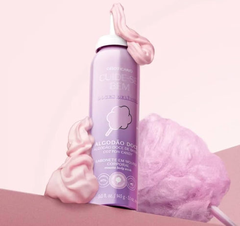 O Boticário Cuide-se Bem Algodão Doce (Cotton Candy) Mousse Soap 180g