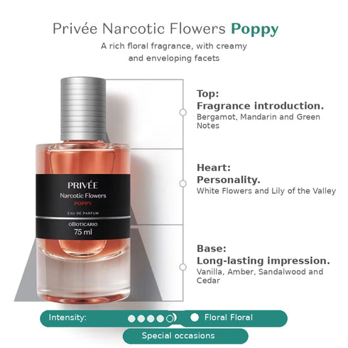 O Boticário Privée Narcotic Flowers Poppy Eau de Parfum 75ml