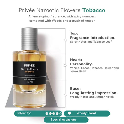 O Boticário Privée Narcotic Flowers Tobacco Eau de Parfum 75ml
