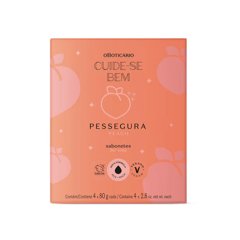 O Boticário Cuide-se Bem Pessegura Bar Soap Set 4x80g
