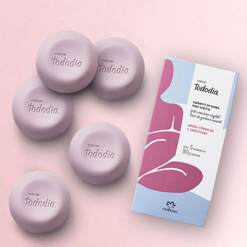 Natura Tododia Red Berry and Jabuticaba Bar Soap 5 x 90g