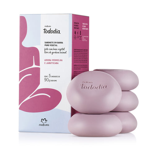 Natura Tododia Red Berry and Jabuticaba Bar Soap 5 x 90g