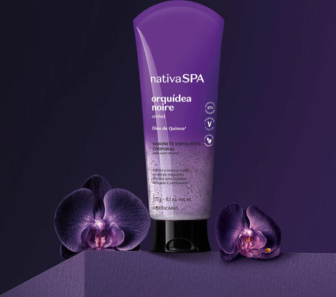 O Boticário Nativa Spa Orquídea Noire Exfoliating Body Wash 175g