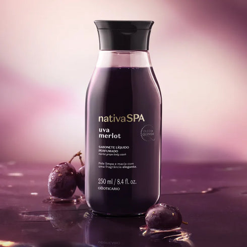 O Boticário Nativa Spa Merlot Grape Perfumed Liquid Soap 250ml