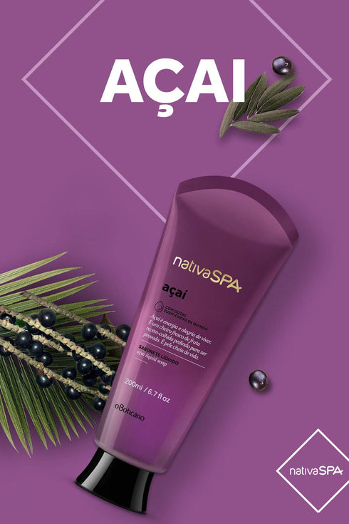 O Boticário Nativa SPA Açaí Body Liquid Soap, 200ml