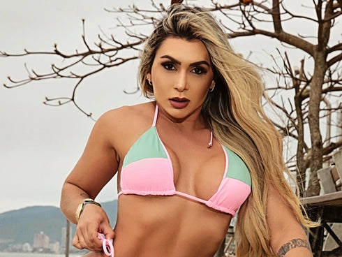 Top de Biquíni Triângulo com Acolchoamento Removível